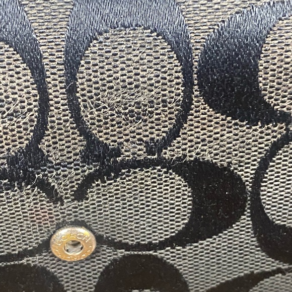 Coach Black and Brown Legacy Signature Checkbook Wallet - Picture 10 of 13